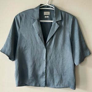 Wilfred satin button up shirt